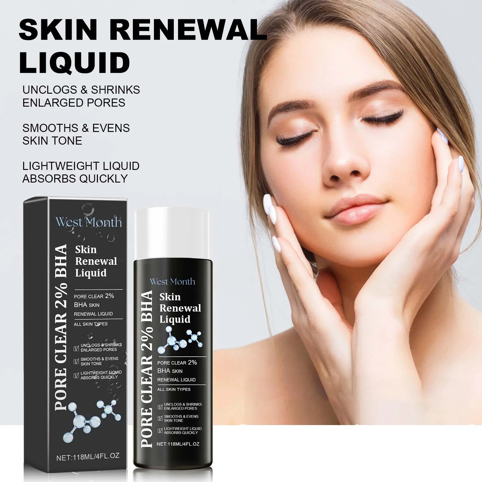 2% BHA Salicylic Acid Serum – Acne, Pores & Dark Spots | 118ml BHA Acne Serum Oasis Select