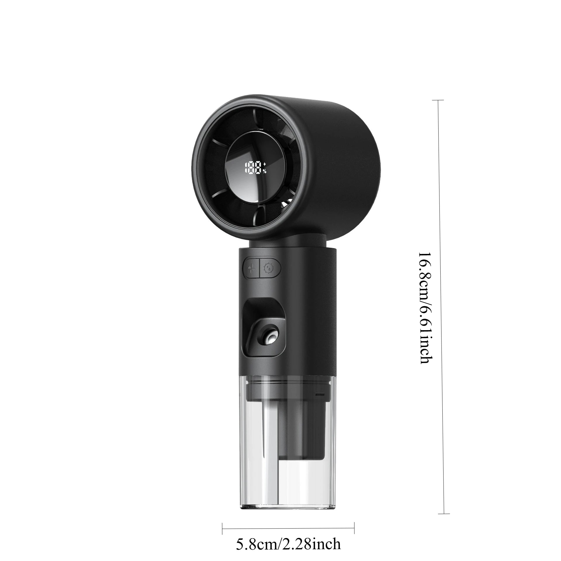 URGGU Portable Handheld Misting Fan | Digital Display & USB