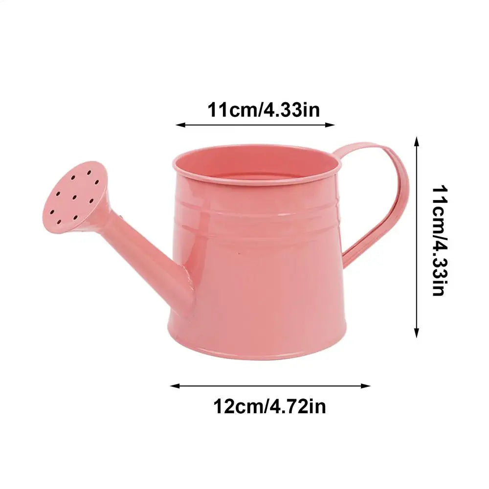 Small Watering Can For Indoor Plants 1L Long Spout Flower Watering Can Flower Arrangement Bucket Metal Planter Pot For Garden Oasis Select Pink
