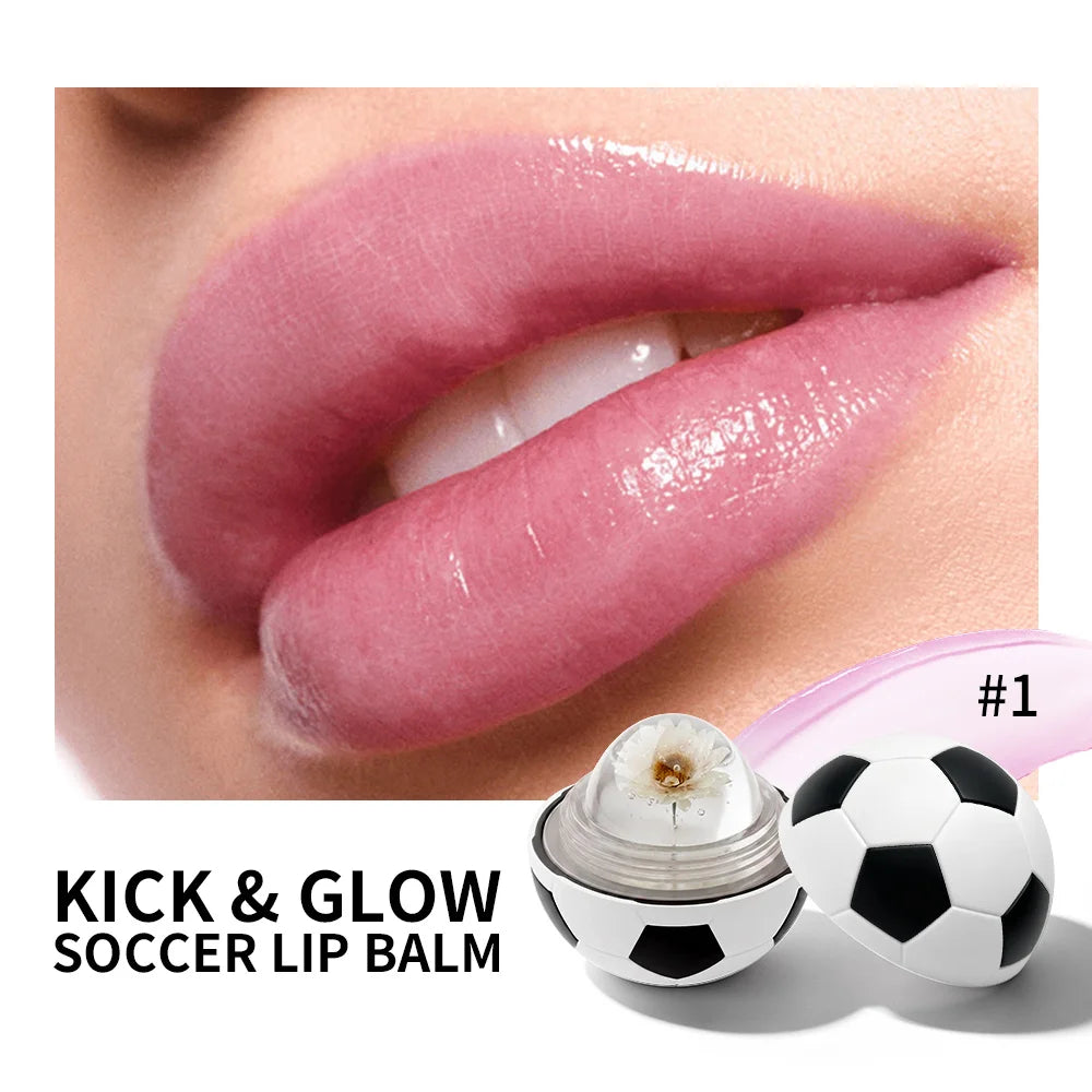 Kick & Glow Soccer Lip Balm Lasting Hydrating Reduce Lip Lines Color Changing Moisturizing Glossy & Plump Lip Care Oasis Select 01