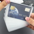 50-Pack Transparent PVC Waterproof Card Holders for ID & Credit Card Holder Sleeves Oasis Select 50Pcs