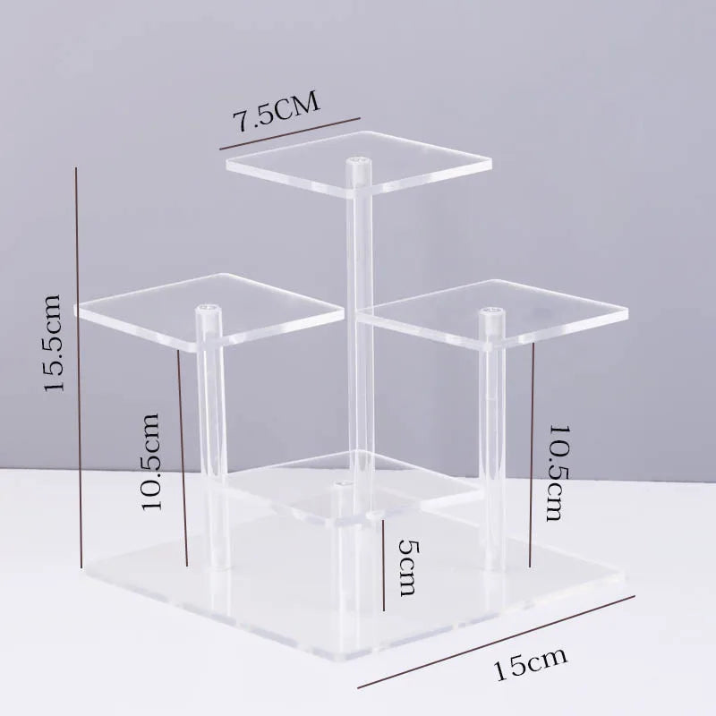 Acrylic Multi-Layer Tiered Display Rack & Storage Shelf