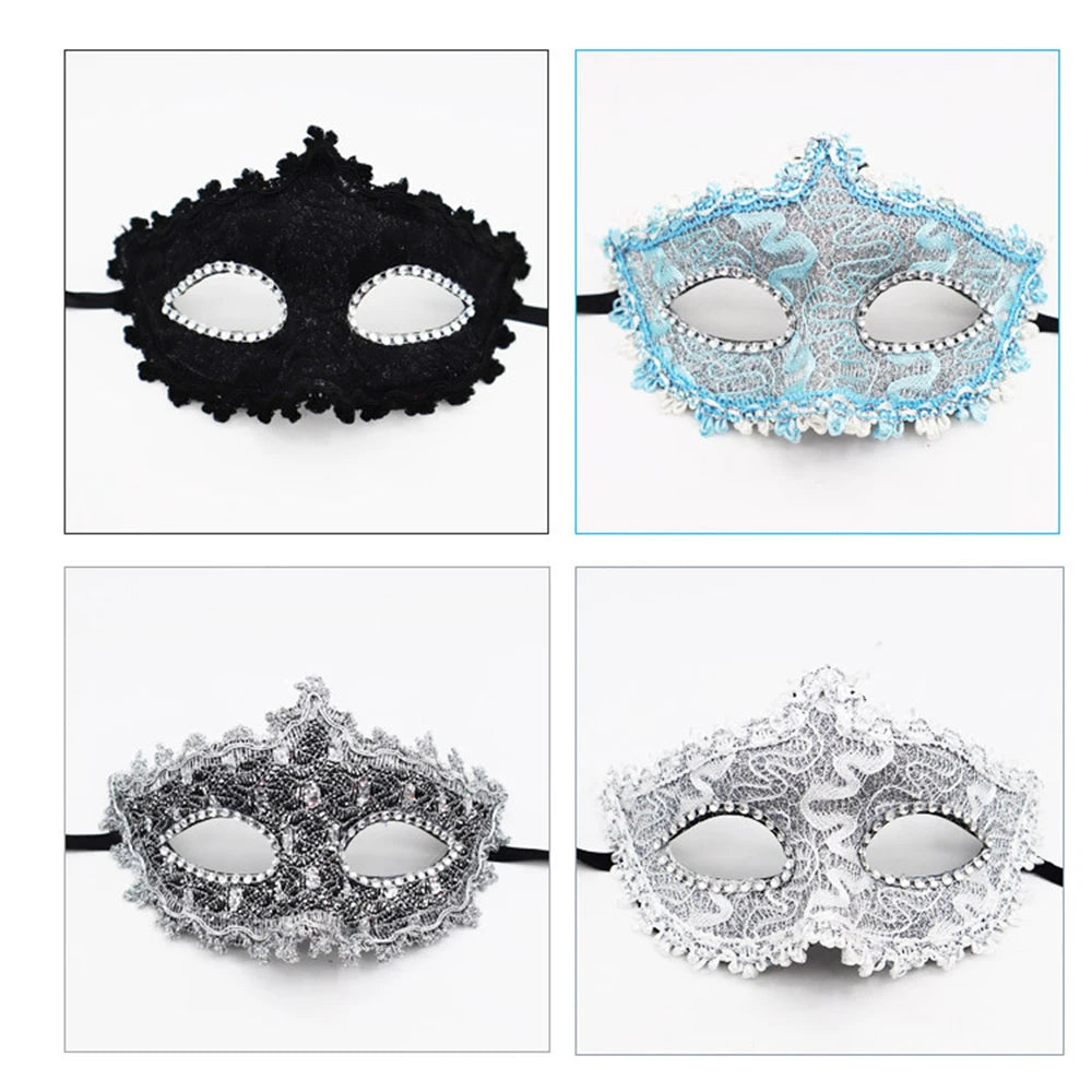 Adult Half-Face Mask Retro Half Face Masks Venetian Party Beauty Princess Mask Prop Halloween Christmas Masquerade Ball Decor Oasis Select