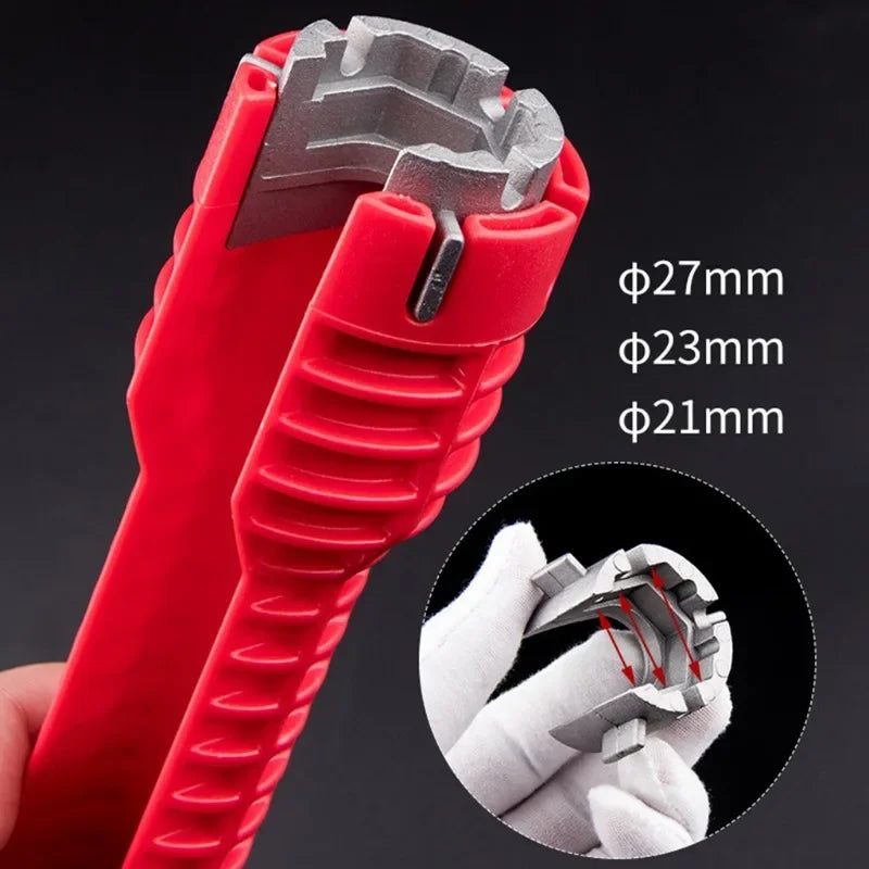 14 In 1 Sink Faucet Wrench Plumbing Repair Tool Handle Double Head Wrench Spanner Tool Installer Ratchet Wrench Set for Bathroom Oasis Select