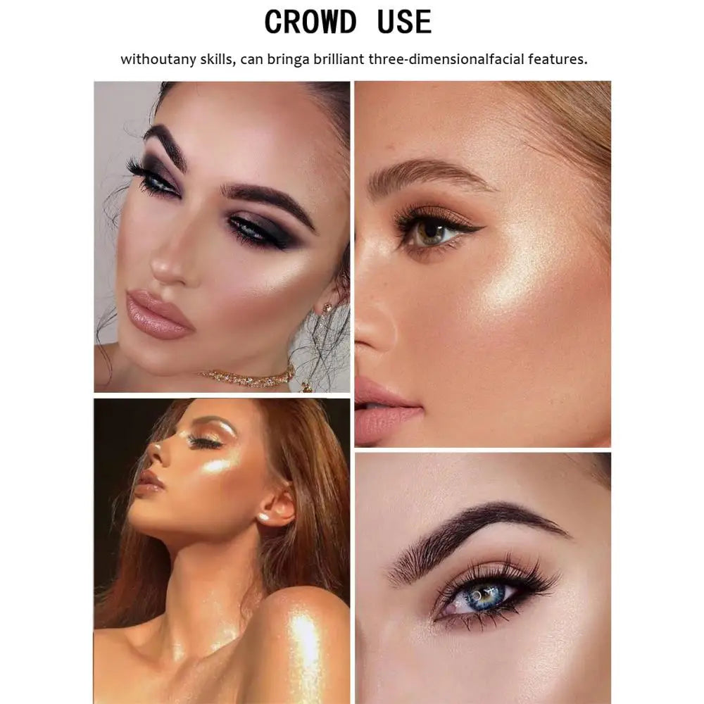 Handaiyan 5-Color Diamond Shimmer Highlighter Contour Palette