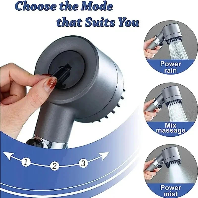 Shower Head High Pressure Head Rainfall High Preassure Water Saving Bathroom Accessary Pressurized Nozzle Universal Adaptation Oasis Select