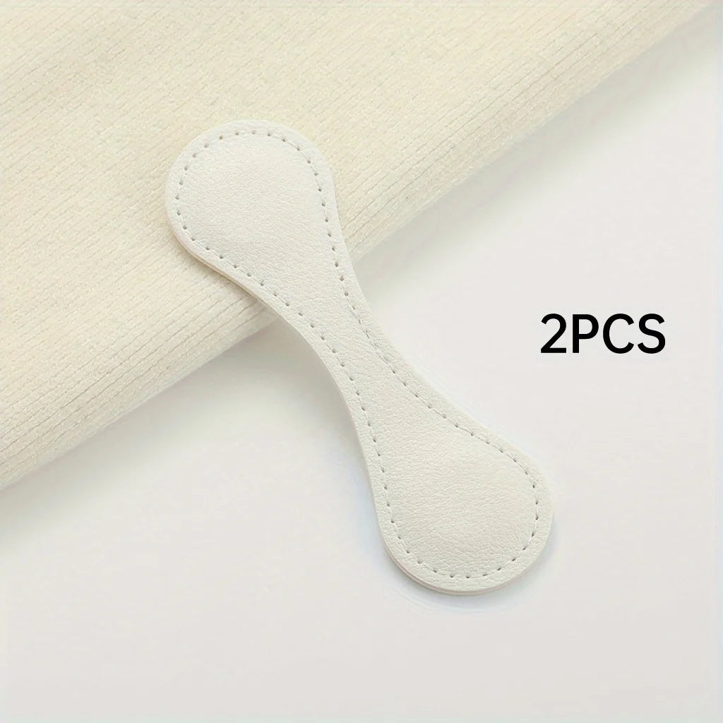 Fixed Magnetic Buckle for Trouser Legs Detachable Nail-free and Seam-free Leather Leg-retracting Buckle Sewing Tools Accessoires Oasis Select 2pcs-White