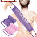 2PCS African Mesh Back Long Net Bath Towel, One Side Gentle and Delicate, The Other Side Rough and Powerful Oasis Select Random color 2PCS