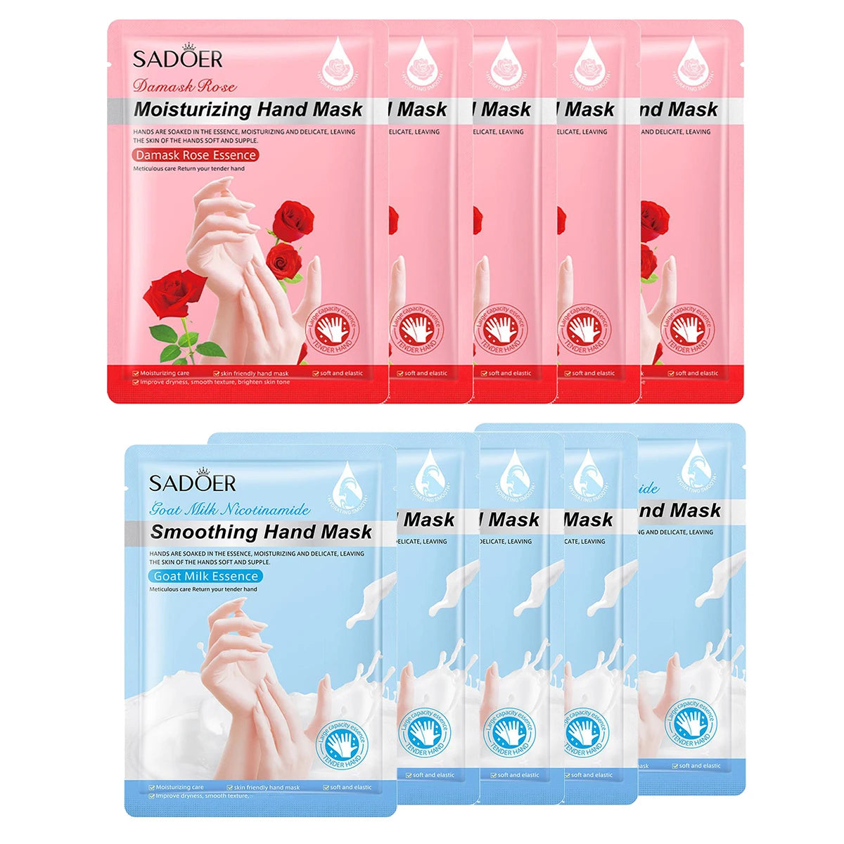 Hydrating Hand Mask Gloves – Rose & Niacinamide Moisturizing Hand Mask Gloves Oasis Select