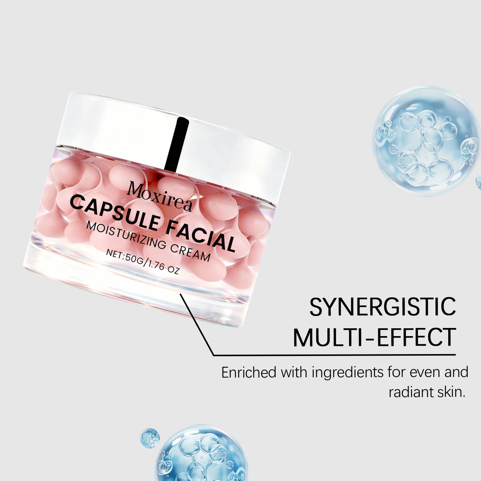 Pink Capsule Moisturizing Cream Hydration Nourish Brighten Complexion Improve Skin Texture Anti-Aging Firming Radiant Skin Cream Oasis Select