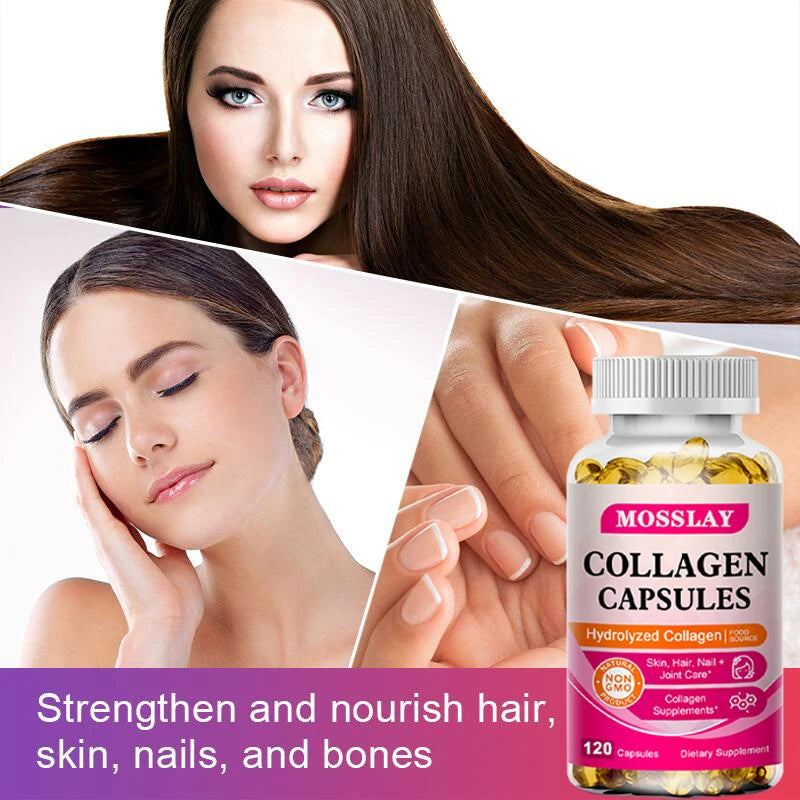 Collagen Capsules with Hyaluronic Acid and Vitamin C Complex, Skin Whitening Supplement Oasis Select