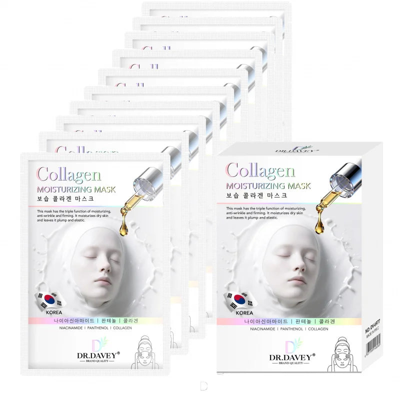 DR.DAVEY Collagen Moisturizing Face Mask – 10 Sheets