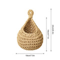 Handwoven Jute Wall Hanging Basket – Boho Fruit & Veggie Storage Wall Hanging Basket Oasis Select M