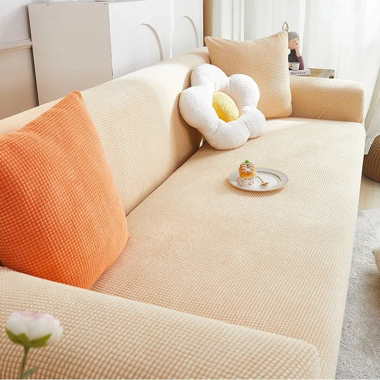 Elastic Sofa Cover All-inclusive Nordic Style Summer Simple Anti-cat Scratch Sofa Dust-proof Cover Couch Covers for Sofas Oasis Select 1 person 90-140CM lemon yellow