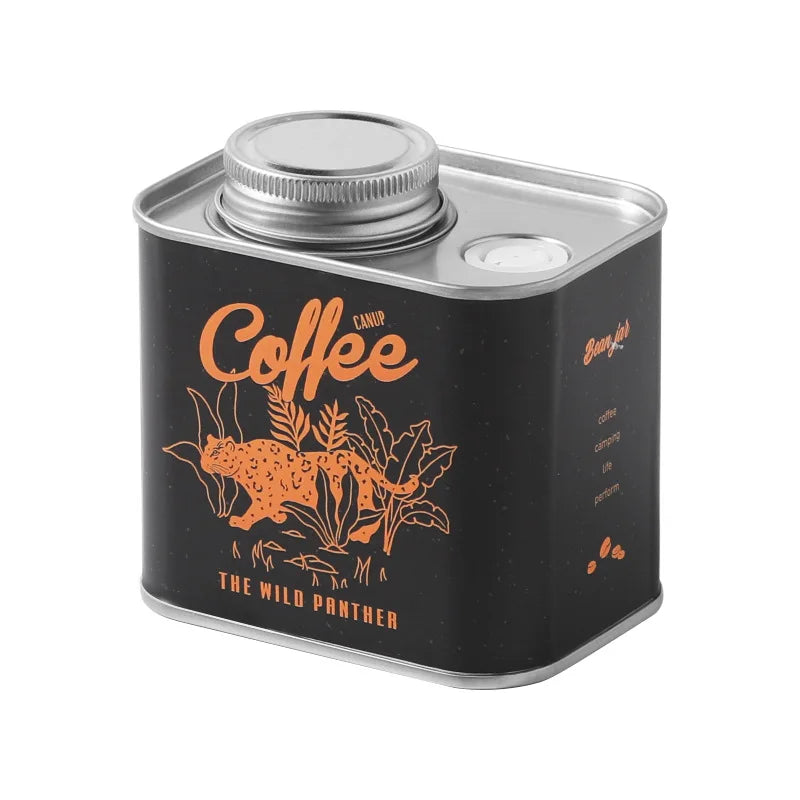 Airtight Iron Coffee Storage Container | Sealed Tinplate Box