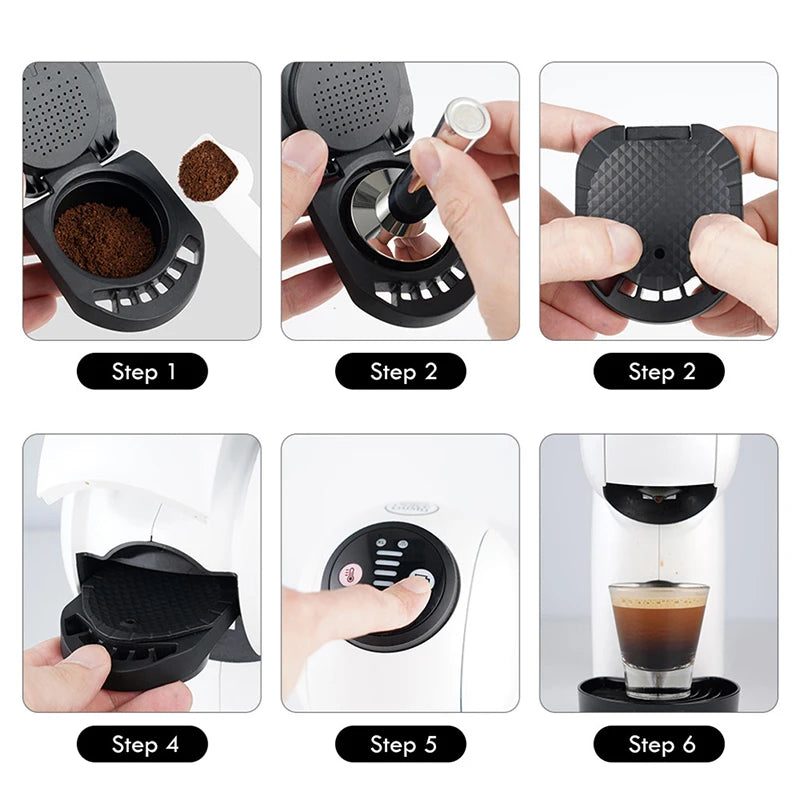 1PC Coffee Capsule Adapter Reusable for Dolce Gusto Compatible Convert Coffee Capsule Oasis Select