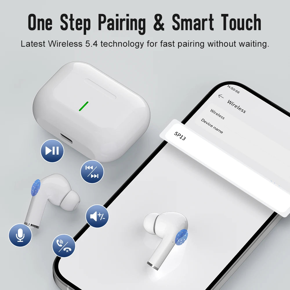 New Wireless Earbuds True Wireless In-Ear Smart Mini Headphones with High-Fidelity 9D Stereo Sound Bass In Ear Headphones Oasis Select
