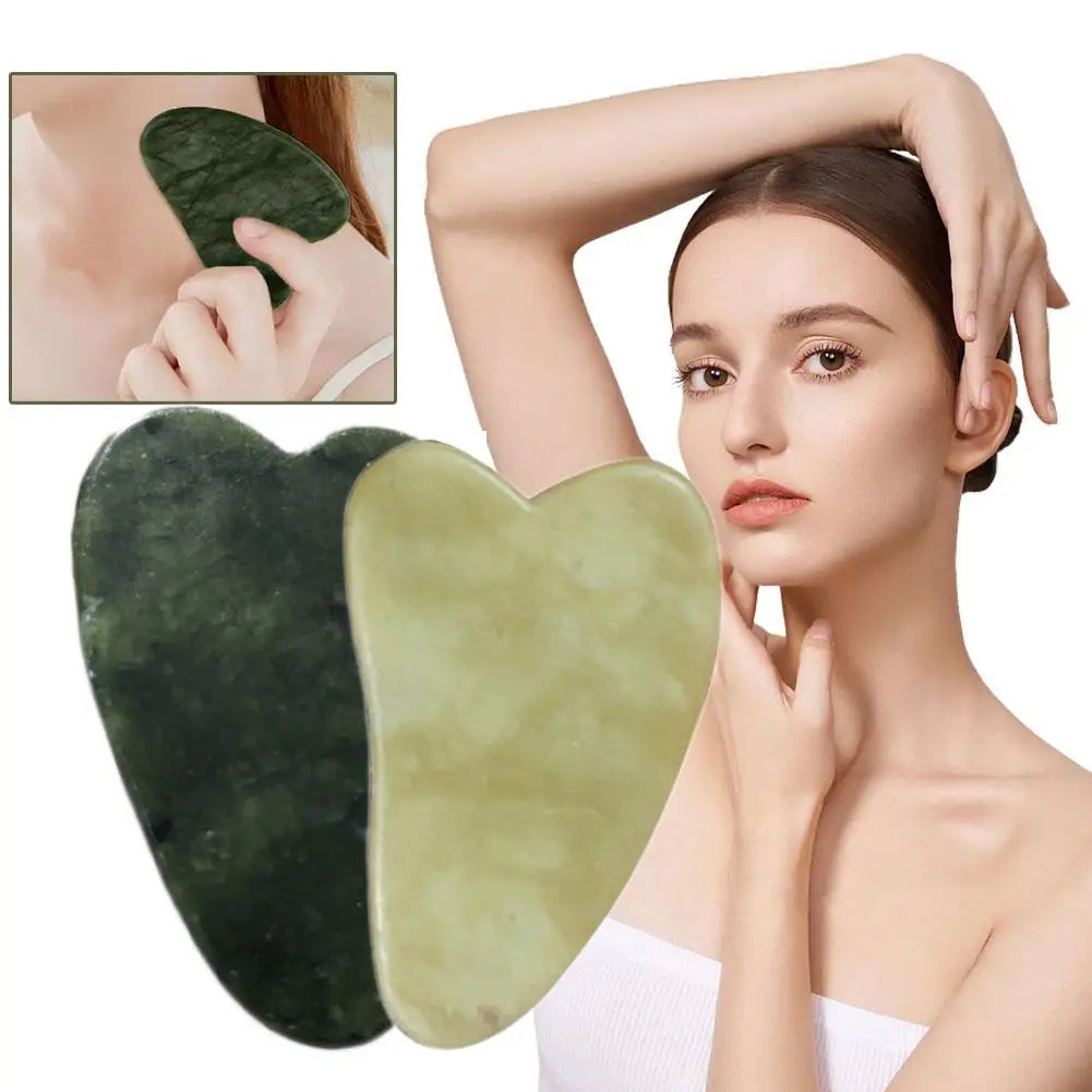 Natural Stone GuaSha Jade Facial Beauty Scraping Massage Tools Firm Skin Care Face Gua Sha SPA Physical Therapy Gue Che Roller Oasis Select