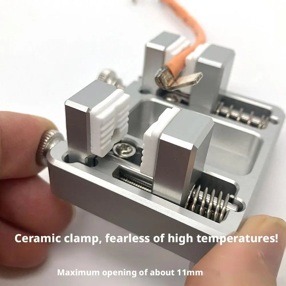 High-Temp Soldering Wire Clamp – Ceramic & 6061 Aluminum