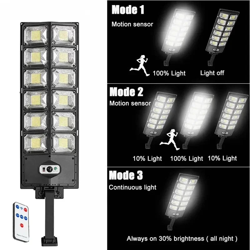 7700LM Solar Led Light Outdoor Most Powerful Outdor Solar Lamp 720 LED 3Mode Remote Control Waterproof Light Garden Street Lamp Oasis Select