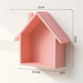 Wooden Small House Retro and Nostalgic Home Wall Decoration Entrance Decoration Wall Hanging Decoration Storage Rack Oasis Select E