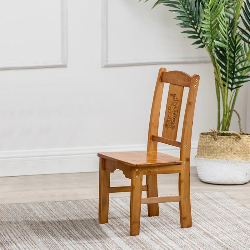 Small stool, square stool, round stool, backrest chair, small bamboo stool, low stool, children's dining chair, home living room Oasis Select