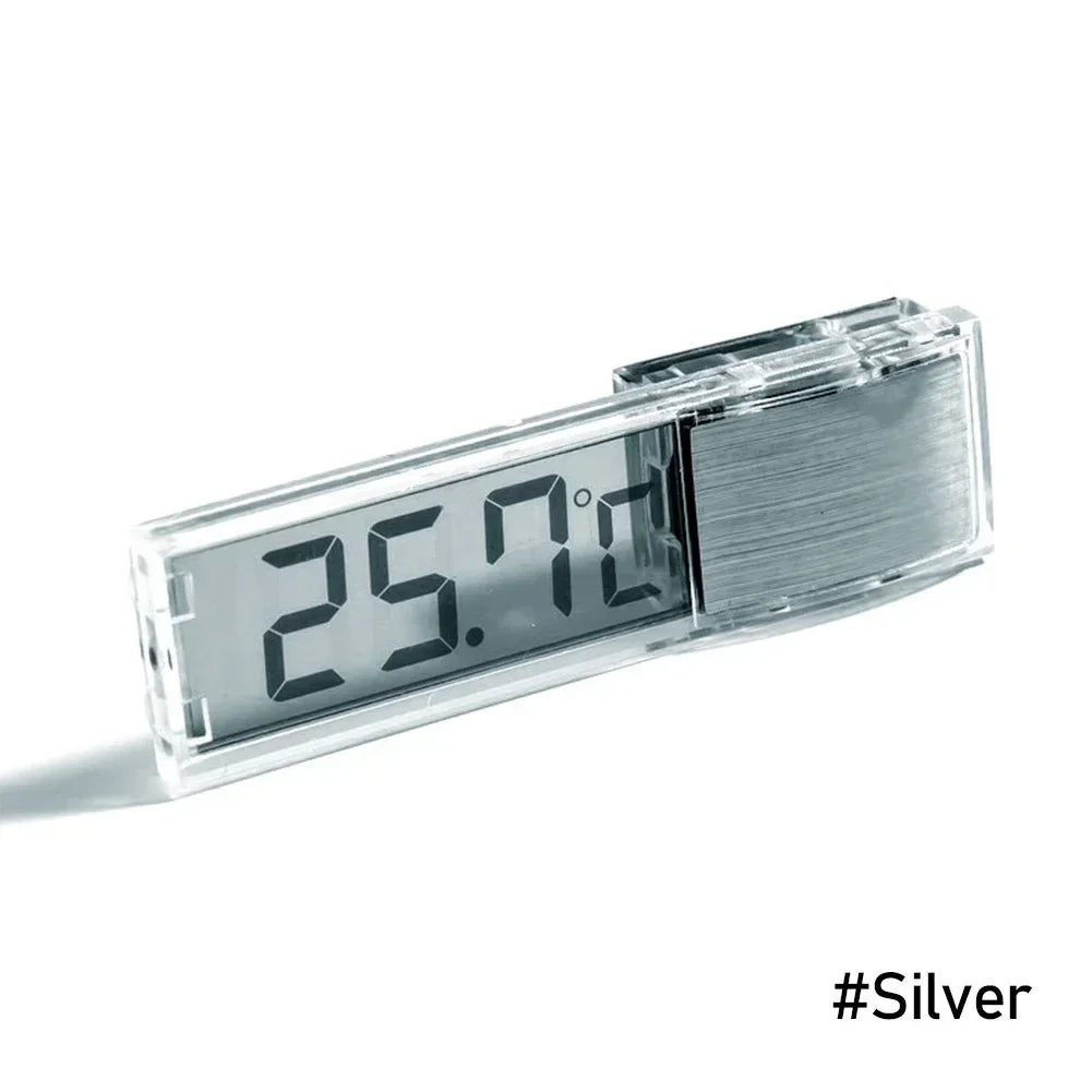 Electronic Fish Tank Temperature Waterproof Aquarium Thermometer 3D Digital LCD Fish Turtle Temp Aquarium Control Accessories Se Oasis Select Silver S