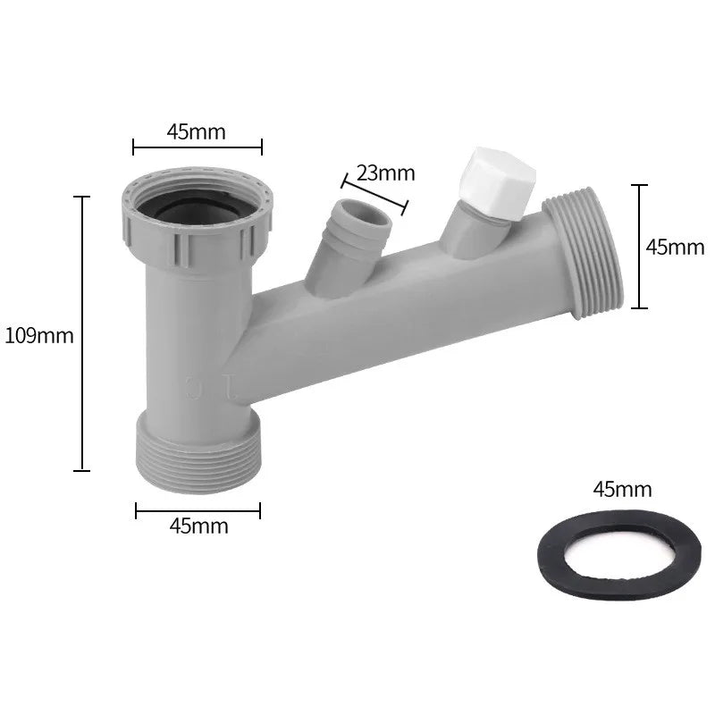 Sink Drain Pipe Adapter Y Shaped Basin Sewer Branch Connector Overflow Tube Thread Hose Joint for Kitchen Bathroom Accessories Oasis Select Type-E