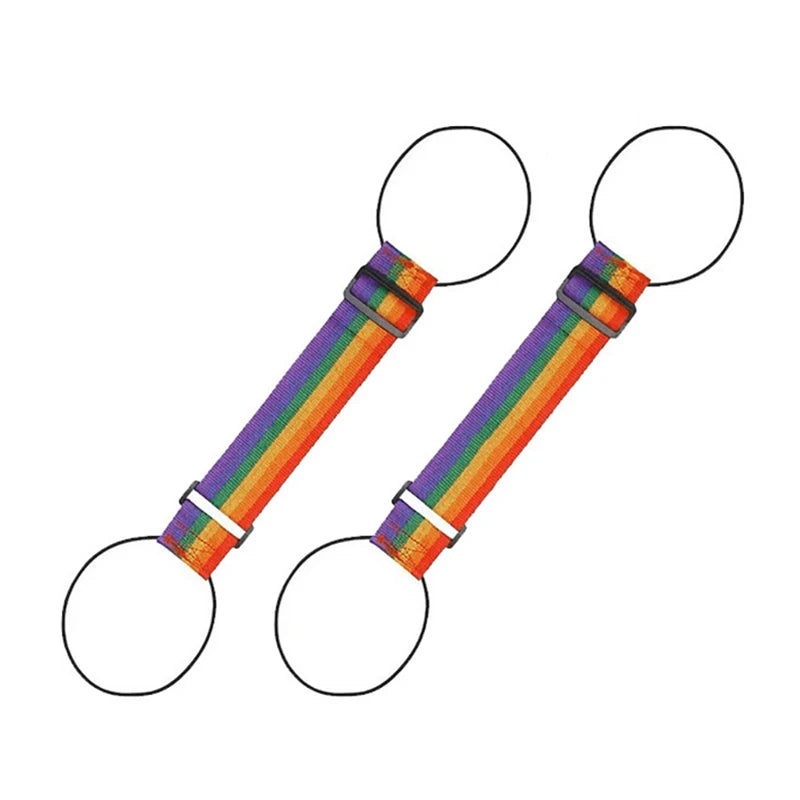 Rainbow Adjustable Luggage Connector Straps – Set of 2