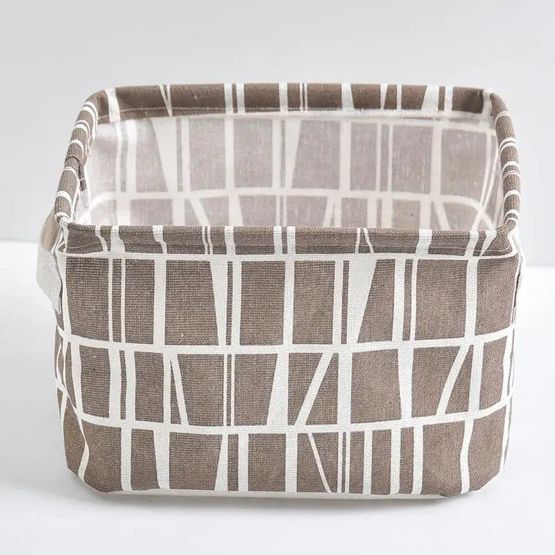 Cotton Linen Waterproof Desktop Storage Box & Organizer