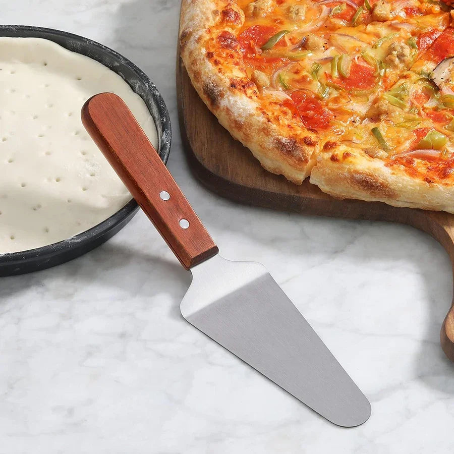 Stainless Steel Pizza Peel Pizza Spatula with Non-Slip Heat-Resistant Handle for Pizza Oven Baking Home Kitchen Oasis Select