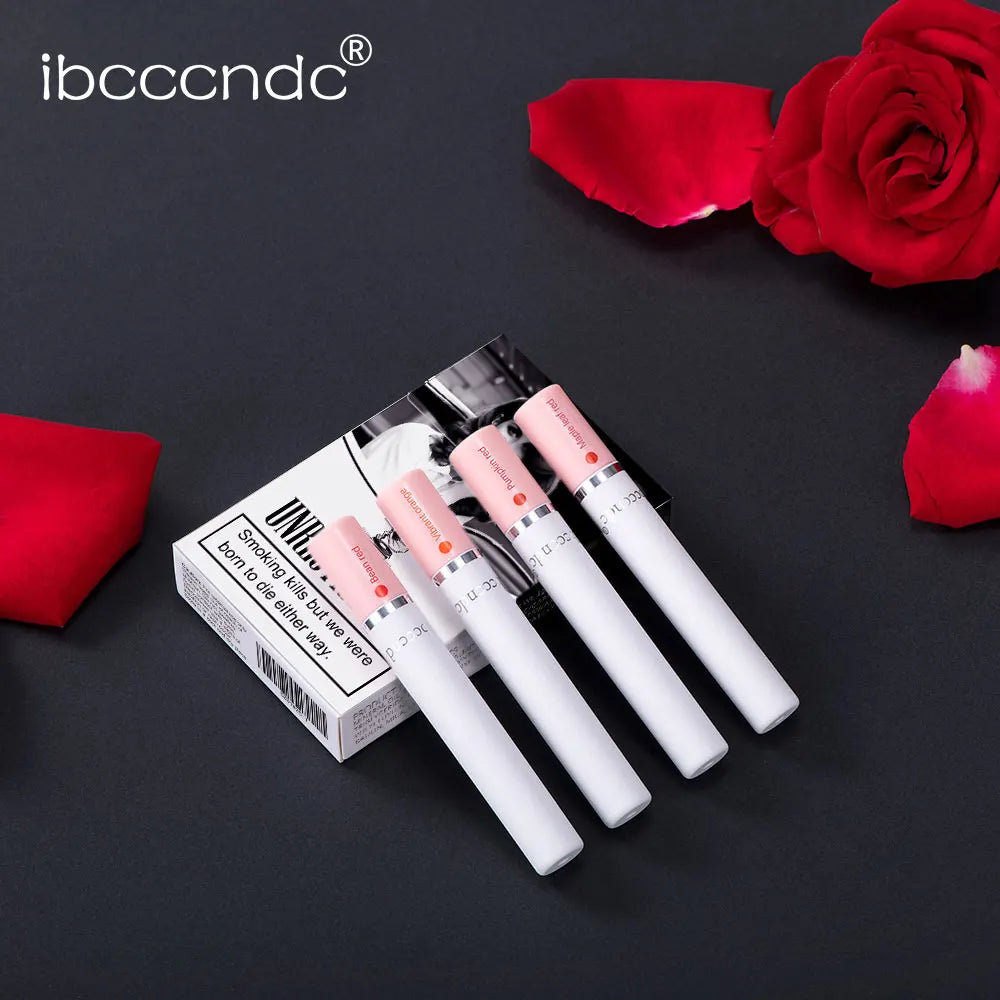 Matte Lipstick Lip Tint Set 4 Colors Waterproof Long Lasting Non-transfer Smooth Highly Pigmented Velvet Lip Sticks Makeup Oasis Select