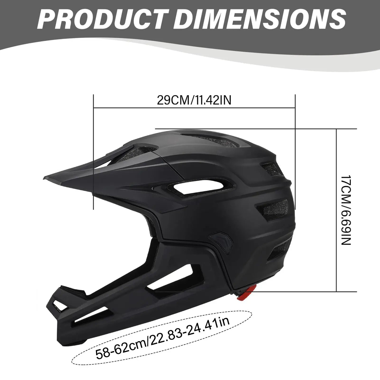 Bike Helmet Bicycle Mountain Bike Helmet Full Face Detachable One-piece Motorcycle Riding Safety Helmet Head Protection Oasis Select