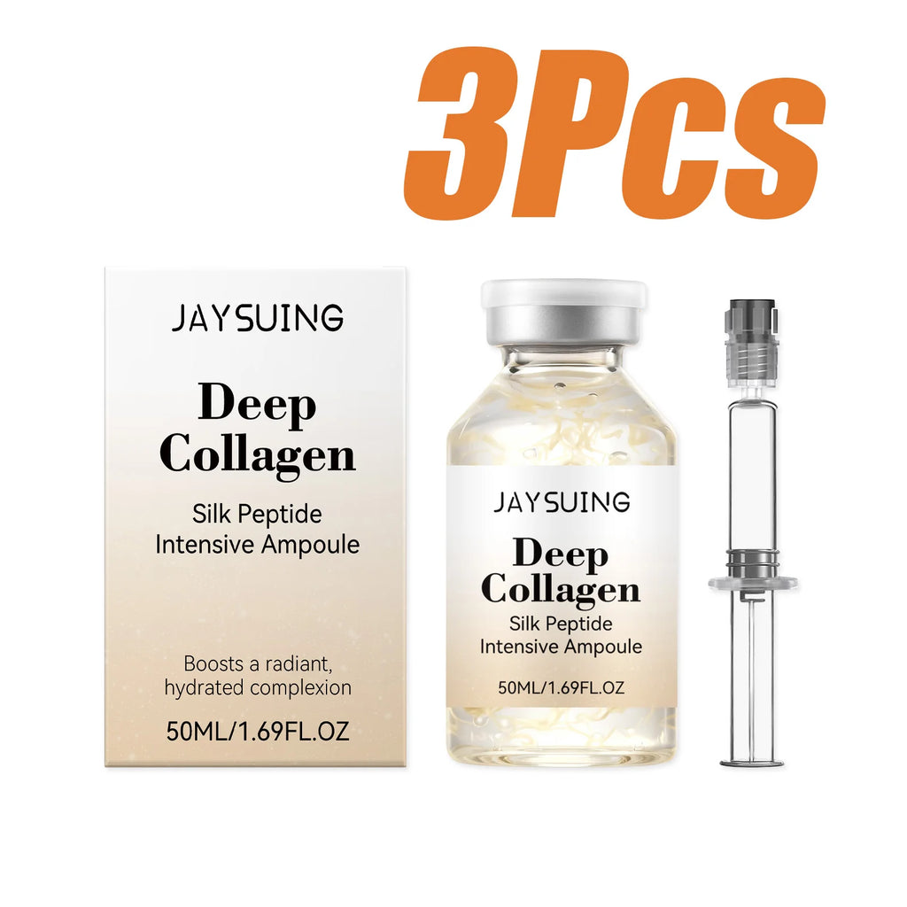 Collagen Silk Peptide Intensive Ampoule Lifting Tighten Skin Elasticity Booster Hydrating Anti-Wrinkle Firming Moisturizer Skin Oasis Select 3Pcs