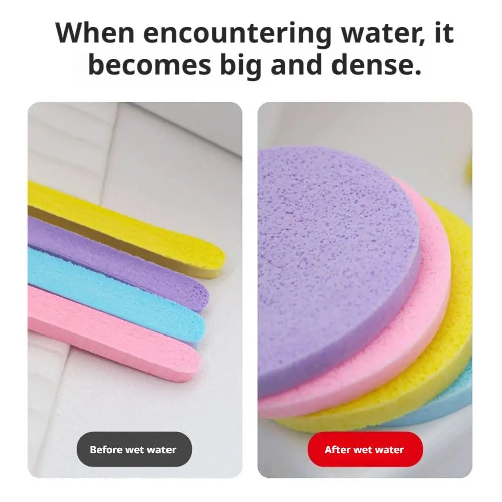 12PCS Facial Sponge Compressed, Face Cleansing Sponge Cosmetic Wet Puff Dry Wet Makeup Facial Sponge Round Wash Face Sponges Oasis Select