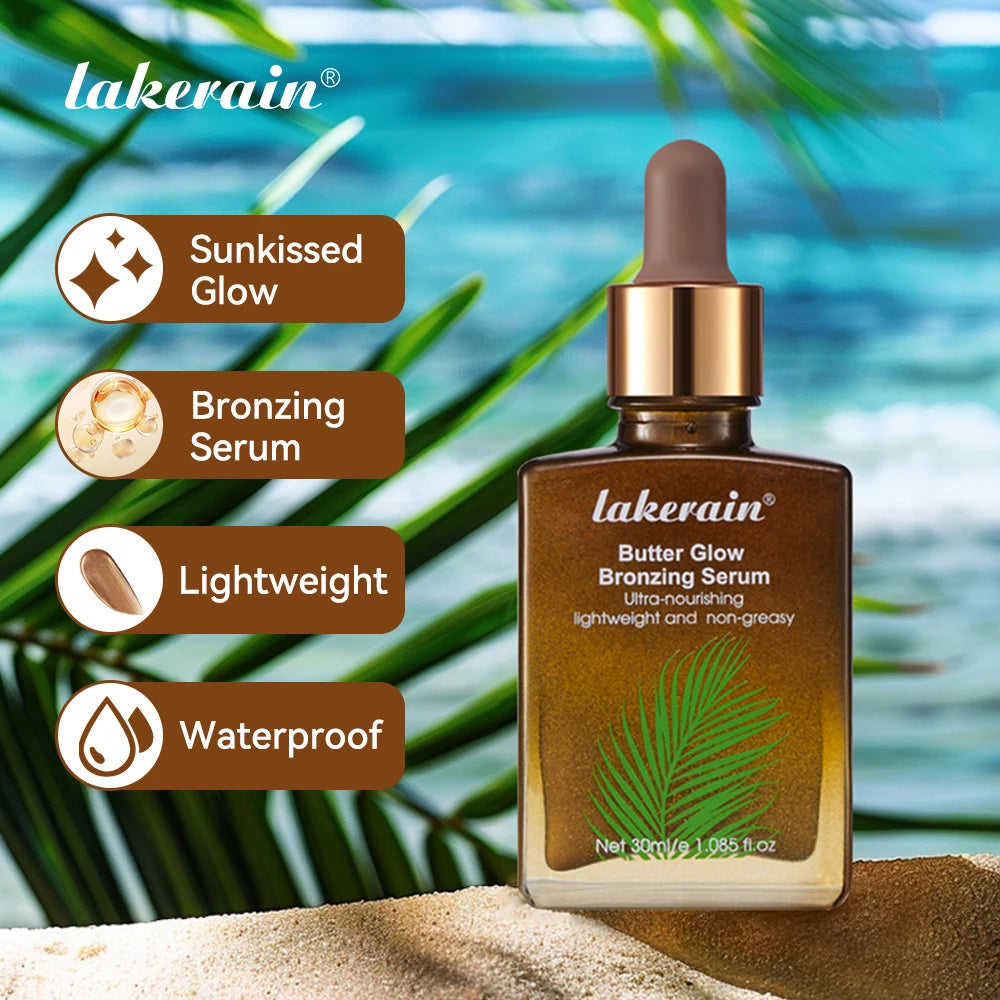 Butter Glow Bronzing Serum Lightweight Radiance Boosting Bronzer Essence Non-Greasy Sunkissed Natural Glow Flawless Bronze Finis Oasis Select