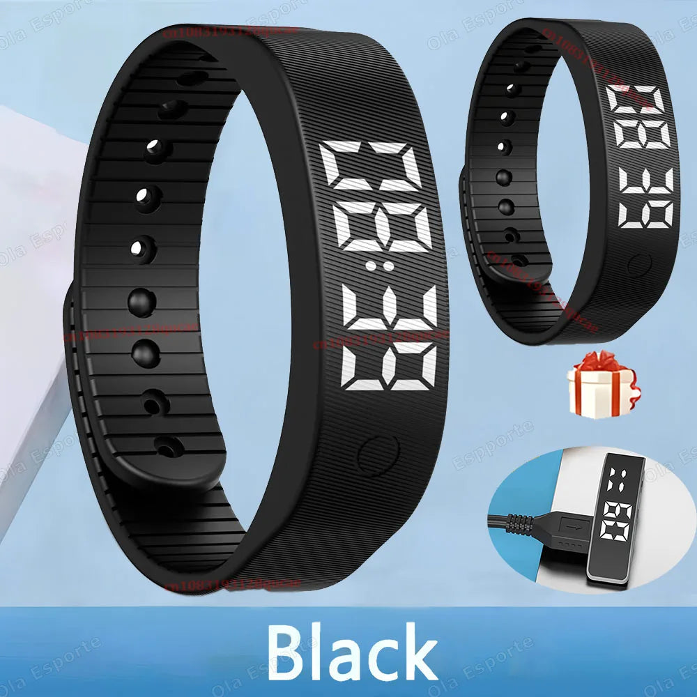 HW12 Vibrating Alarm Clock Smart Bracelet | Silent Wake-Up Band