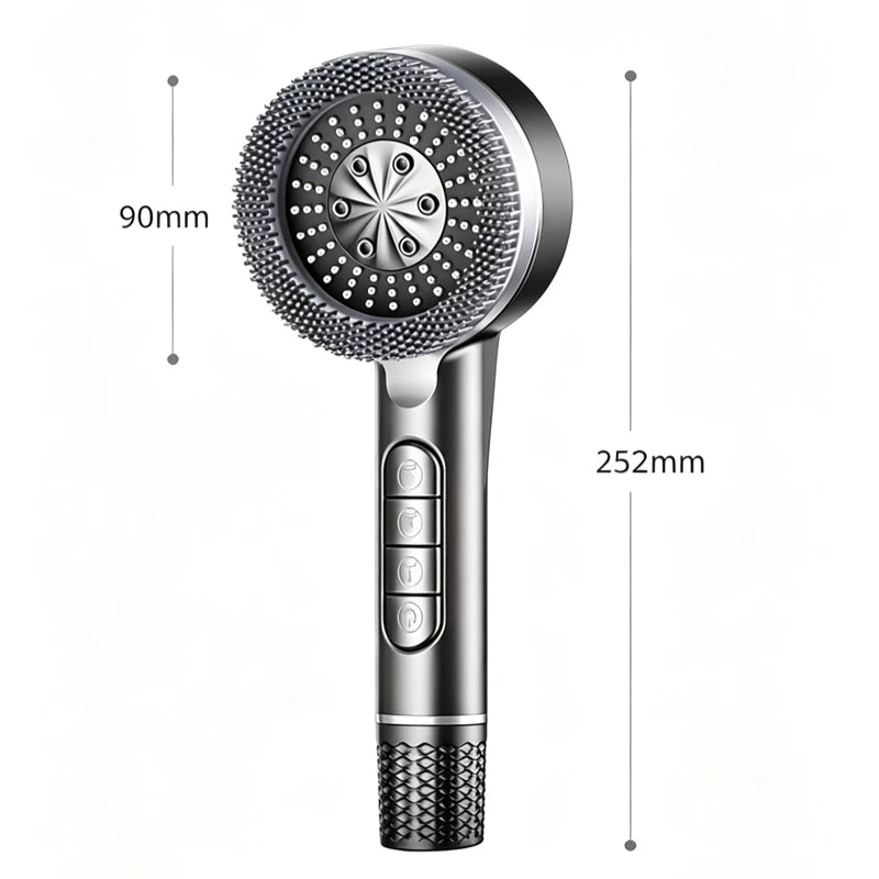 1pc Filtered Supercharged Shower Head Four-speed Adjustment With Water Seal Multi-functional Home Shower Bathroom Accessories Oasis Select