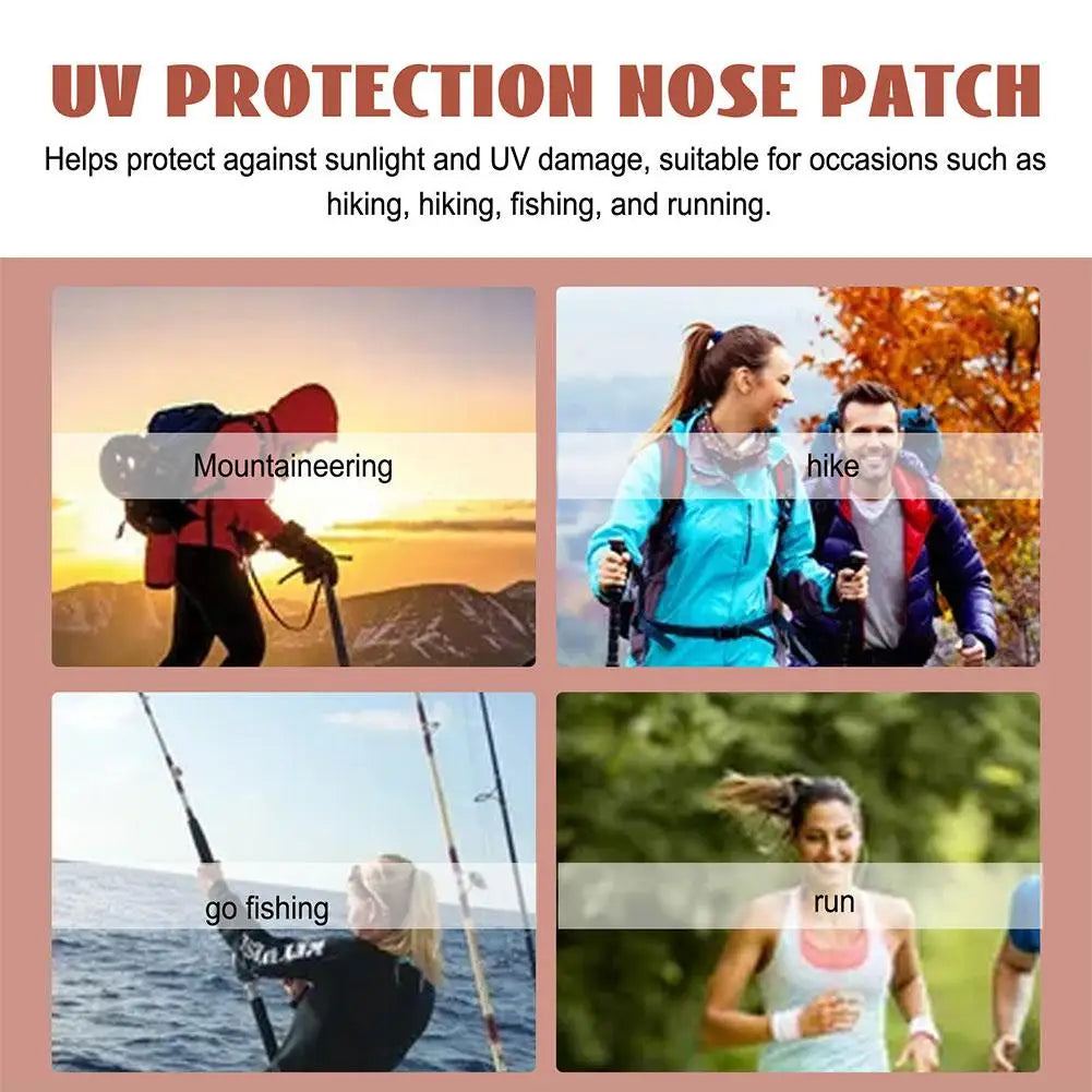 1/2 Packs Sun Nose Guard Sun Protection Nose Patch UV Nose Protection for Outdoor & Sports from Tanning, Cuttable & Breathable Oasis Select