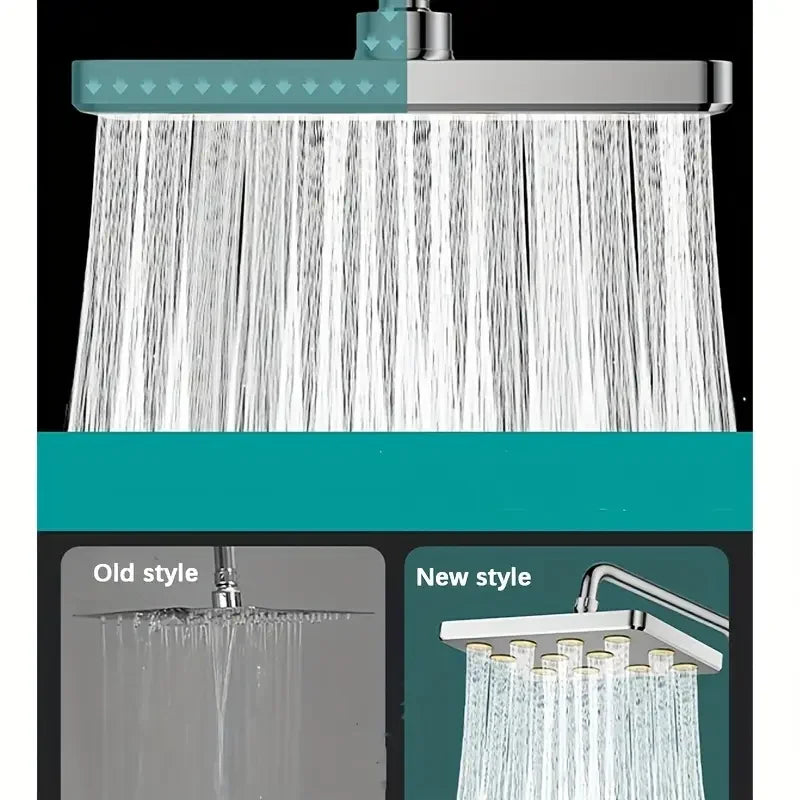 10-Inch Square Rainfall Shower Head | High Pressure Anti-Clog