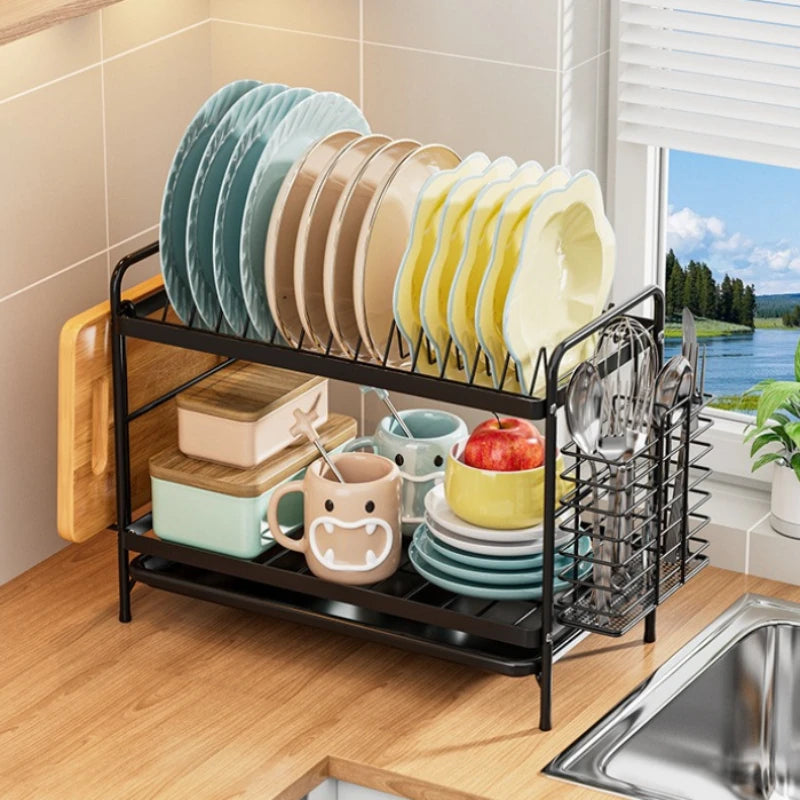 Kitchen Shelf Dish Storage Rack Multifunctional Dish Rack Dish Rack Drain Rack Tableware Oasis Select