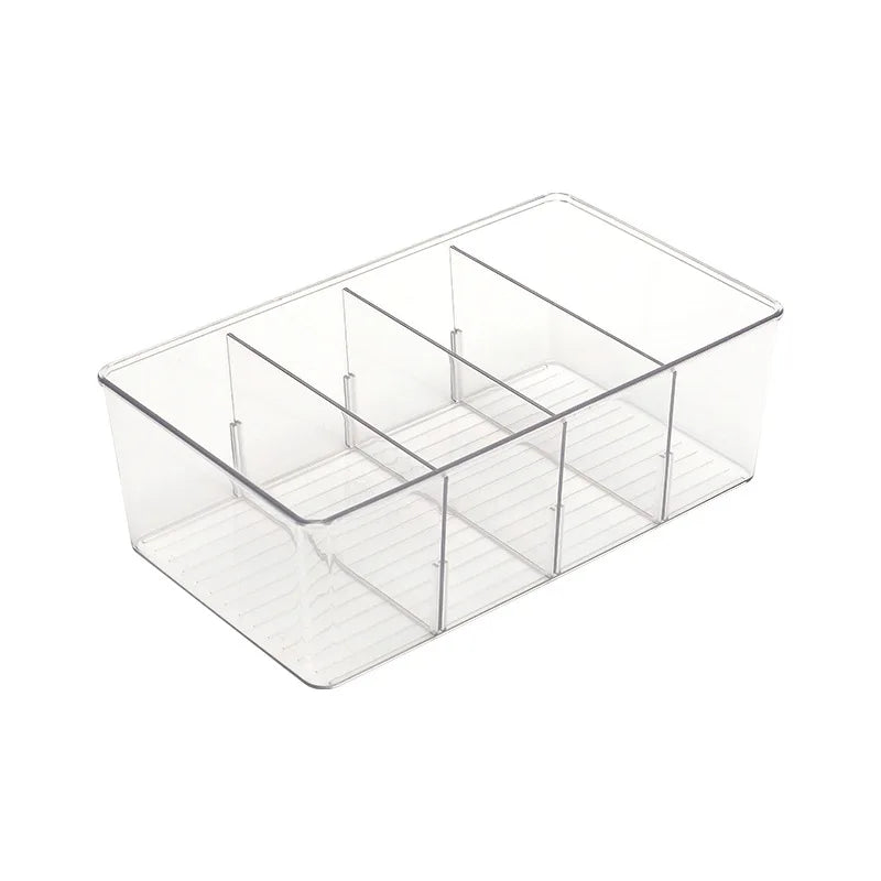 Tea Bag Storage Box Office Multifunctional Storage Box with Lid Acrylic Organizer Coffee Bag Compartment Box Storage Box Oasis Select 4 compartments