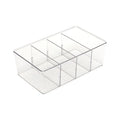 8 Grids Tea Bag Storage Box Office Multifunctional Storage Box with Lid Acrylic Organizer Coffee Bag Compartment Box Storage Box Oasis Select 4 compartments