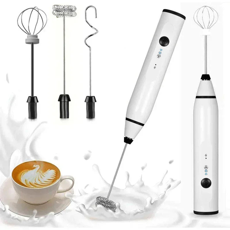 USB Electrical Milk Frothers Electric Handheld Blender with Mini Coffee Maker Whisk Mixer for Coffee Cappuccino Cream Foamer Oasis Select