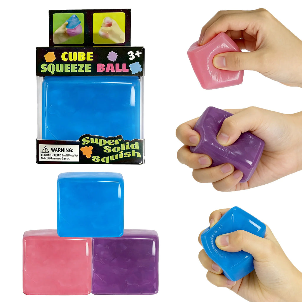 Ice Squishy Cubes Squeeze Anti Stress Slow Rebound Solid Squish Sensory Decompression Toy Office Desktop Ornaments Party Gift Oasis Select