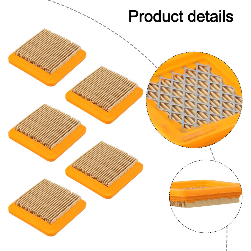 5PCS Air Filter For Honda GX50 47.9CC 4-Stroke Engine Household Replacement Part 80x70x20mm Garden Power Tool Accessories Oasis Select