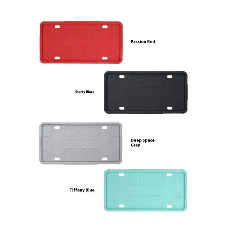 Silicone Black License Plate Frame Covers 2 Pack- Front Or Back Car Plate Bracket Holders. Rust-Proof, Rattle-Proof Accessories Oasis Select