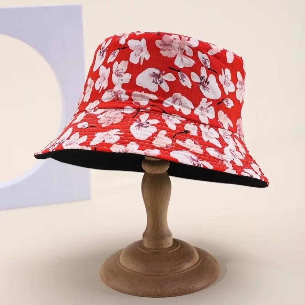 Unisex Design Reversible Brushed Printed Hat Bucket Style Printed Bucket Hat Beach Sun Protect Hat Outdoor Travel Oasis Select