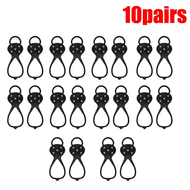 Ice Grip Shoe Covers | Non-Slip Snow Spikes – 10 Pairs