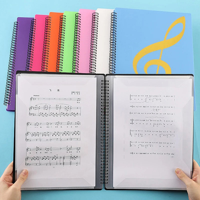 New Flexible 20 Pages Piano Music Score Folder A4 Music Book Clip Sheet Note Folder Piano Paper Sheets Music Binder For Practice Oasis Select